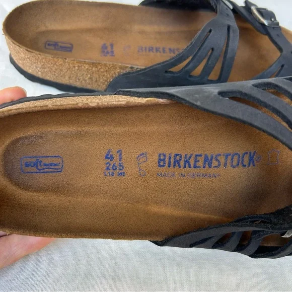 Birkenstock Black Cutout Sandals - Picture 3 of 8